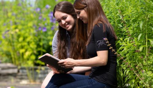 Two students studying