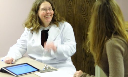 Image of Dr. Burke in research facility