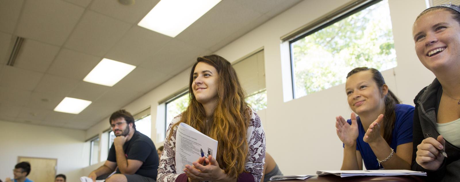 A group of students in class