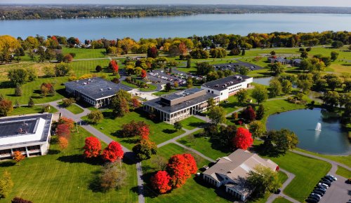 aerial view of campus