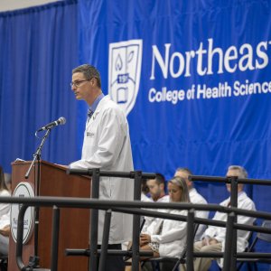 Dr. Poirier at Transitions Ceremony