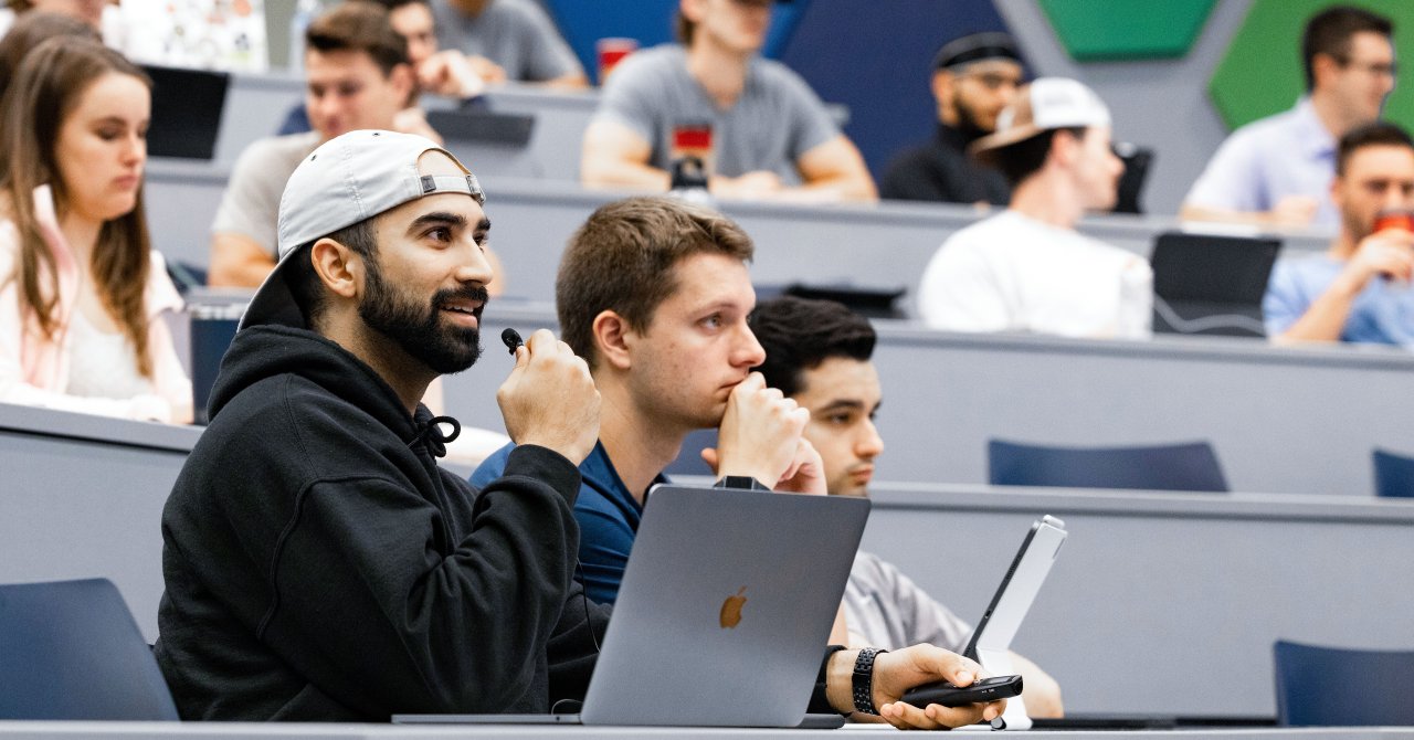 students taking notes during a lecture at Northeast College of Health Sciences at Seneca Falls campus in New York