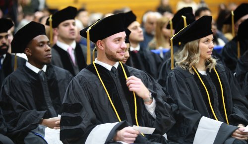 students at a Northeast College commencement ceremony